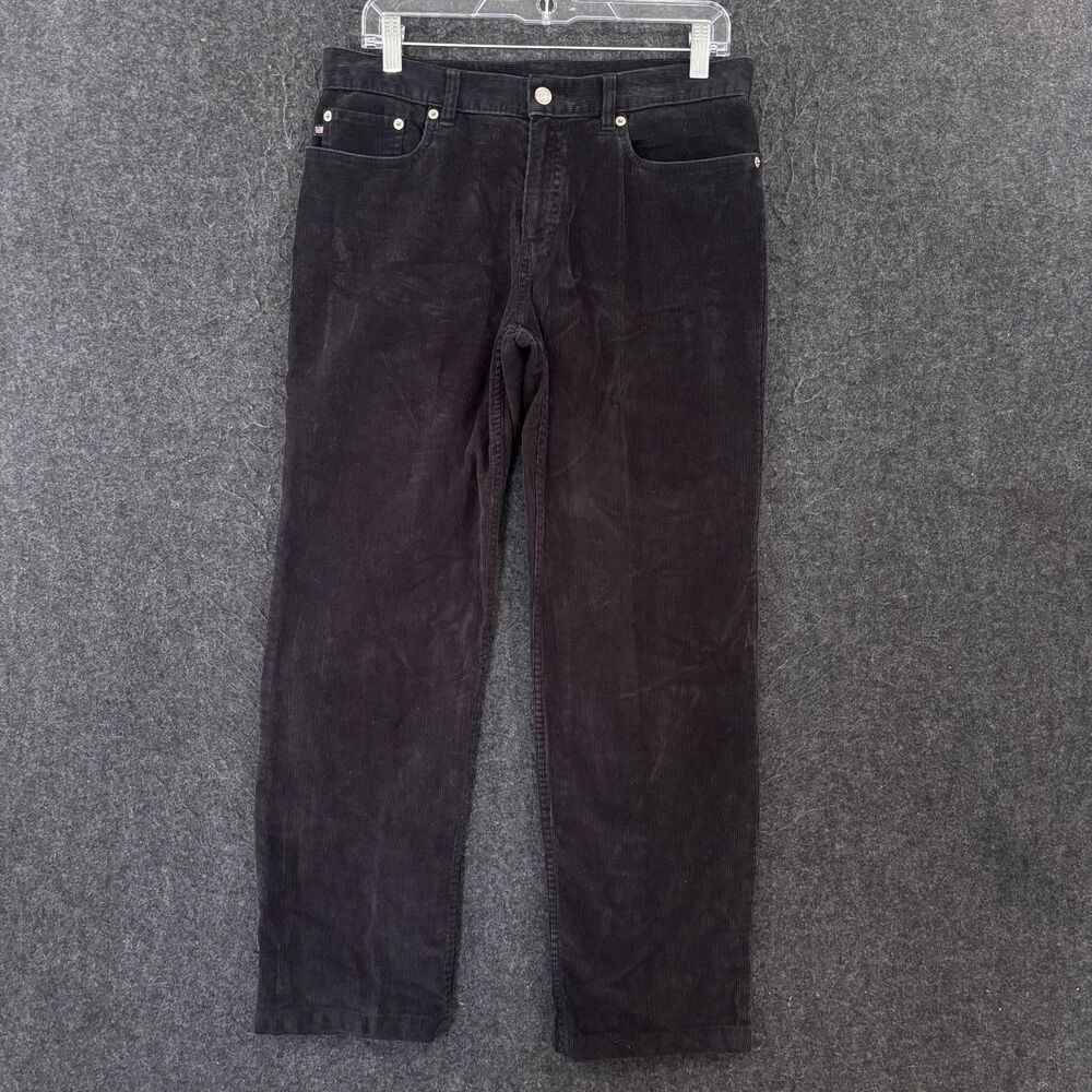 Polo Jeans Co Ralph Lauren Pants Women's 6 Black Corduroy Straight Leg Casual